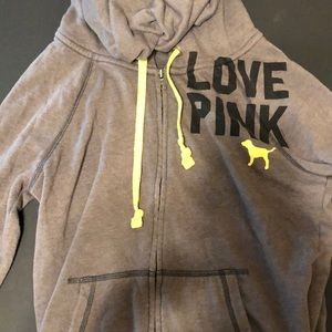 Pink zip up hoodie